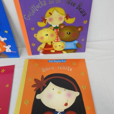 8 Kids Books, Giant Storytime Books, Cinderella, Three little Pigs