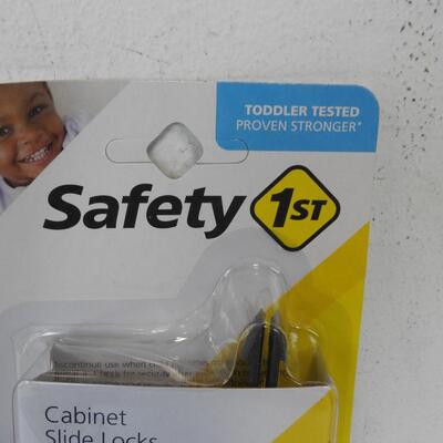 Safety First Cabinet Slide Locks, Qty 2 - New
