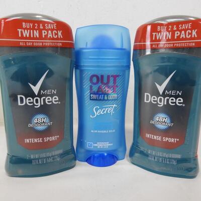 7 pc Personal Care: OGX Shampoo & Conditioner, Secret & Degree Deodorant - New