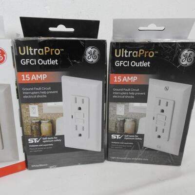 4 GFCI Outlets 15 AMP - New