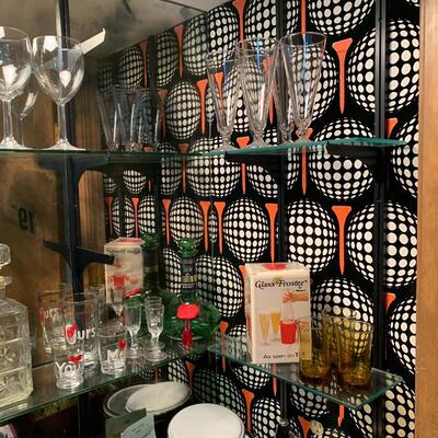 Vintage Mid Century Modern wallpaper for your own 19th hole wet bar!!!