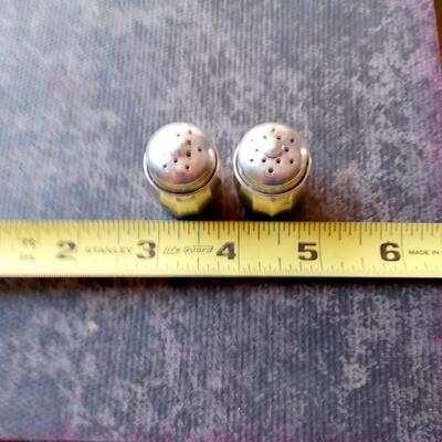 LOT 163      STERLING SILVER SALT AND PEPPER
