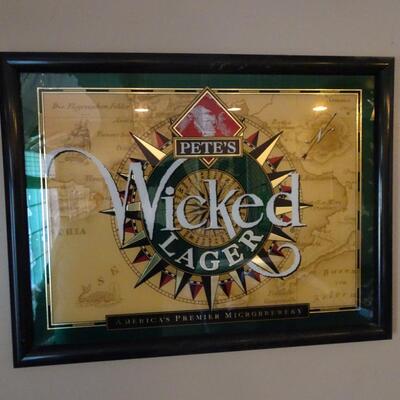 LOT 829. COORS AND PETE'S WICKED ALE WALL DECOR