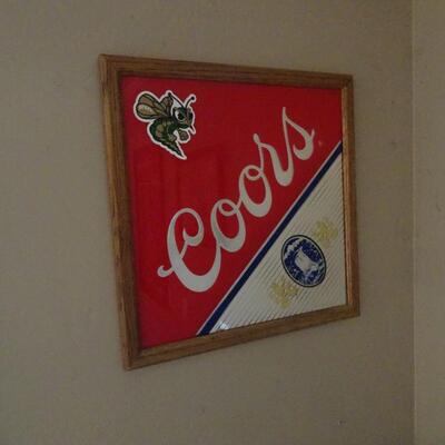 LOT 829. COORS AND PETE'S WICKED ALE WALL DECOR