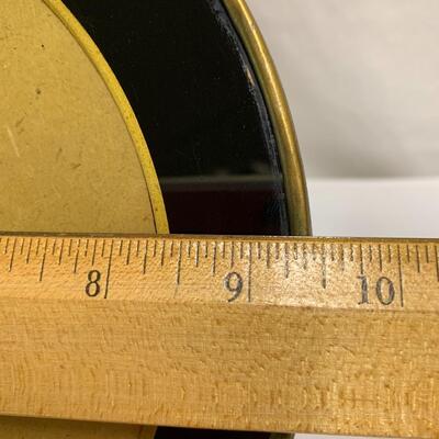 Very old brass trimmed glass frames.