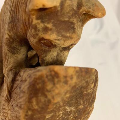 Unique (very heavy) hand-carved stone sculpture of bear