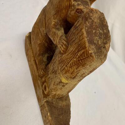 Unique (very heavy) hand-carved stone sculpture of bear