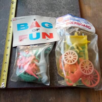 LOT 172              TWO BAGS OF VINTAGE TOYS