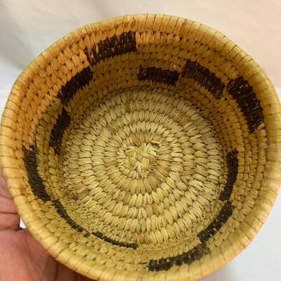 (2) Small Hand-Woven Vintage Native American Baskets