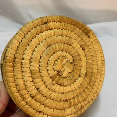 (2) Small Hand-Woven Vintage Native American Baskets