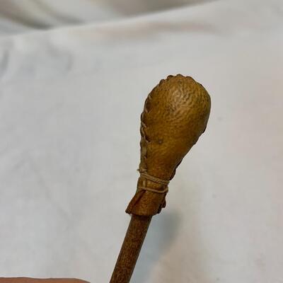 Vintage Native American Miniature Child's Drum made from Tree Bark and Leather