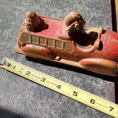 LOT 190          OLD RUBBER TOY CAR MICKEY MOUSE