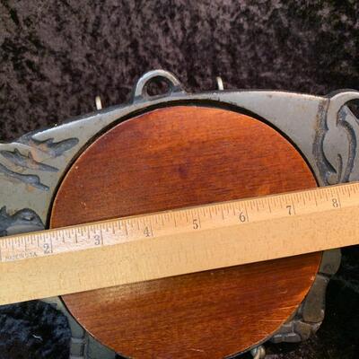 Dill Pickle Crock, Pig Trivet l and (2) footed wood bowls