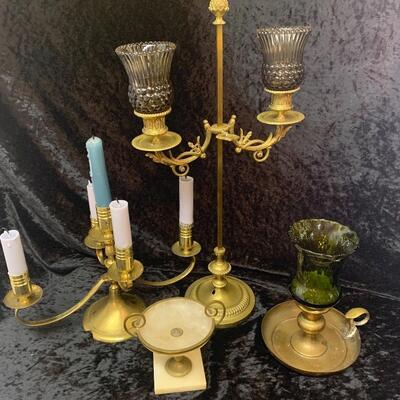 Spectacular Brass Candleabra Lot....very old and exquisite!!!!