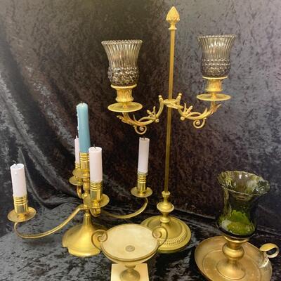 Spectacular Brass Candleabra Lot....very old and exquisite!!!!
