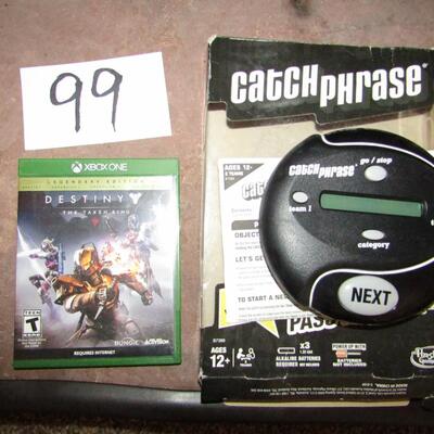 LOT 99  XBOX ONE GAME AND CATCH PHRASE