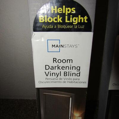LOT 141  TWO NEW ROOM DARKENING BLINDS