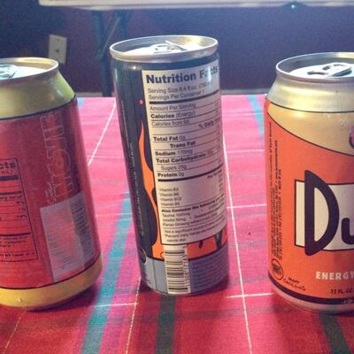 Duff cans from the Simpsons
