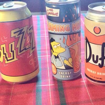 Duff cans from the Simpsons