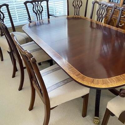 LOT#19DR: Councill 8 Seater Dining Table with 3 Leaves