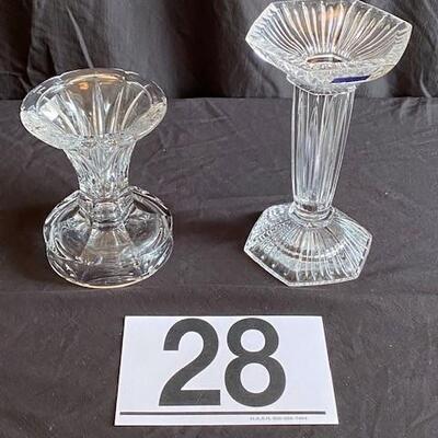 LOT#28B1: Waterford Candlestick Lot