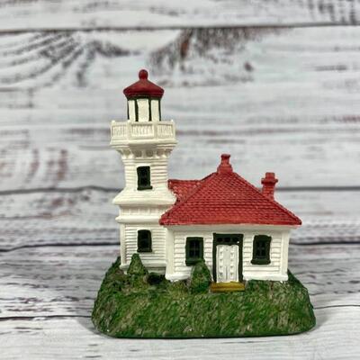 PNW Lighthouse and Old Point Loma Lighthouse Sculpture Figurine Set