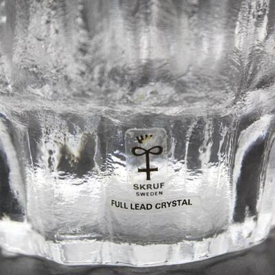 Vintage Skruf Sweden Icicle Full Lead Crystal Candleholder