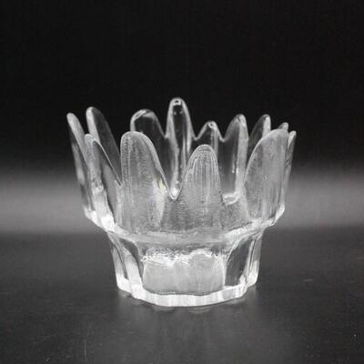 Vintage Skruf Sweden Icicle Full Lead Crystal Candleholder