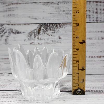 Vintage Skruf Sweden Icicle Full Lead Crystal Candleholder