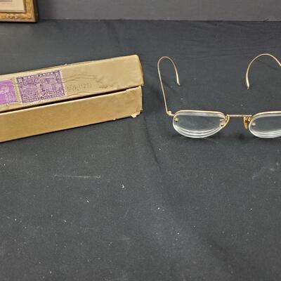 Vintage Eyeglasses in shipping box