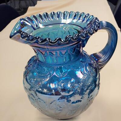 Brilliant Blue Fenton Pitcher