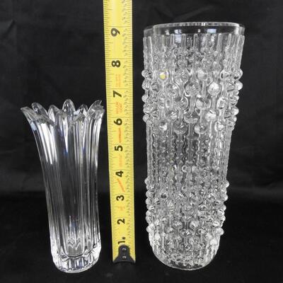 6 pc Cut Glass Vases