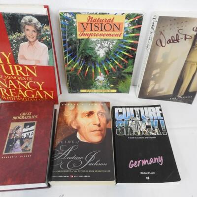 11 pc Non-Fiction Books: The Story of my Life Helen Keller -to- Man & Monument