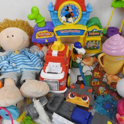 Toys Lot: Fisher Price Tree House, VTech Train Station, Doll, LOTS of small toys