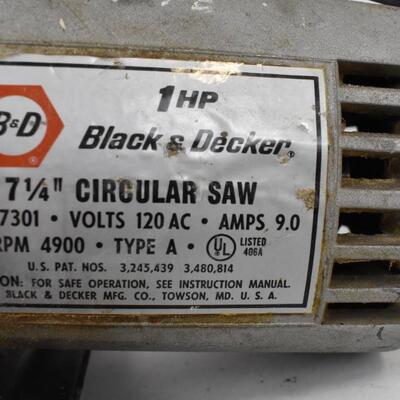 1 HP Black & Deckers Circular Saw