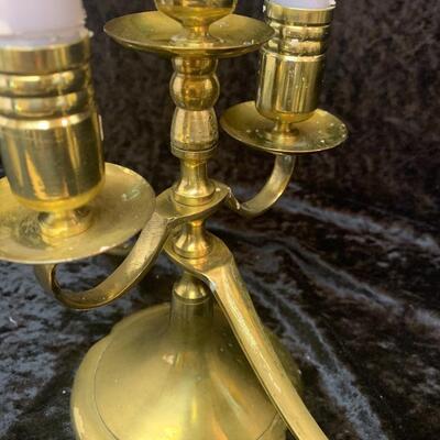 Lovely Antique Brass Candelabras