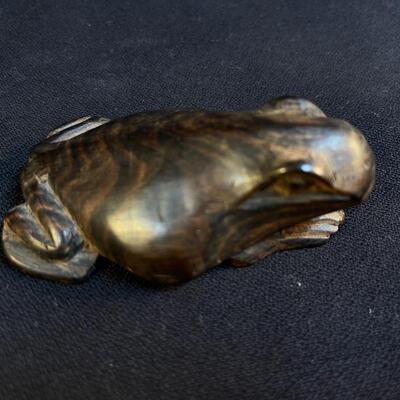 Very Cool Intricately Carved Vintage Koi Fish plus Frog