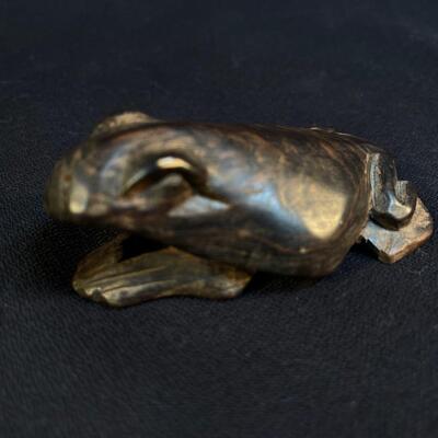 Very Cool Intricately Carved Vintage Koi Fish plus Frog
