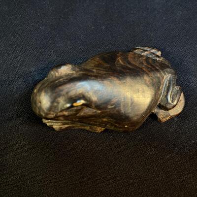 Very Cool Intricately Carved Vintage Koi Fish plus Frog