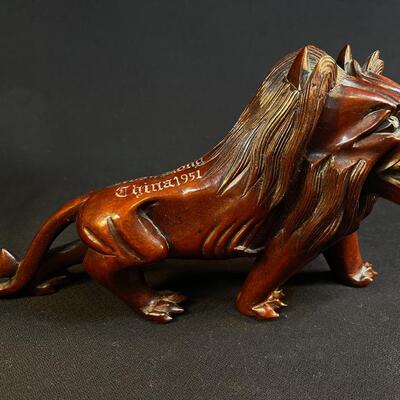 Very Vintage Tourist Trade Carved Lion Hong Kong 1951