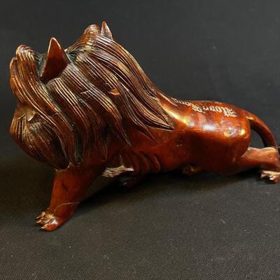 Very Vintage Tourist Trade Carved Lion Hong Kong 1951