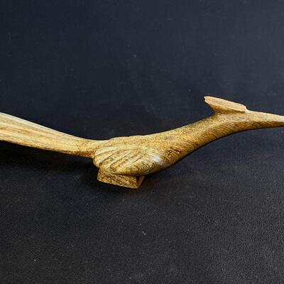 Hand Carved Wood Roadrunner as-is