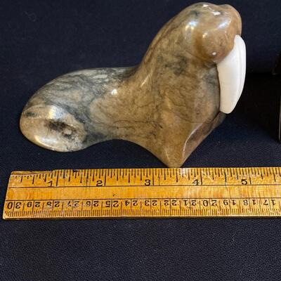 Likely an Inuit Carved Stone Walrus