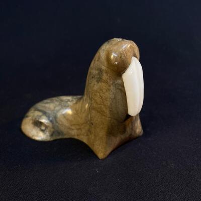 Likely an Inuit Carved Stone Walrus
