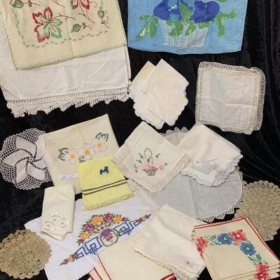 Variety of Vintage Linens