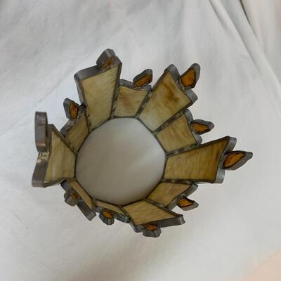 Stained Glass Votives, Floral Bowl w/ frog and pretty oval box