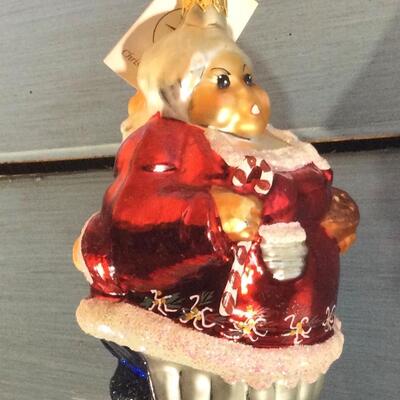 Santa back to back Mrs. clause ornament by Christopher Radko