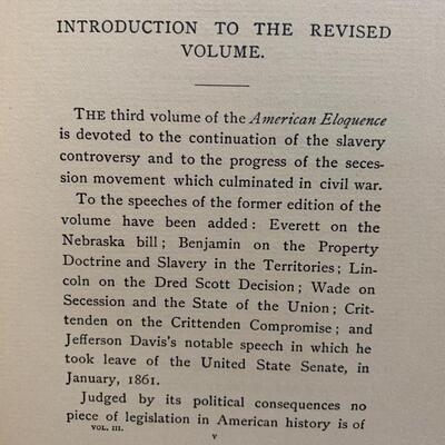 American Eloquence (Studies in American Political History) Vol 1-4 w/ leather bookends