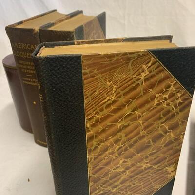 American Eloquence (Studies in American Political History) Vol 1-4 w/ leather bookends