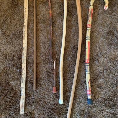 A Collection of Vintage Canes (1 very unique hand-carved Native American cane)